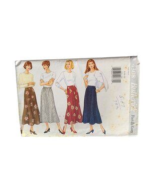 Butterick 4308 Fast & Easy Sewing Pattern Women's Skirt Size 6-8-10 90s